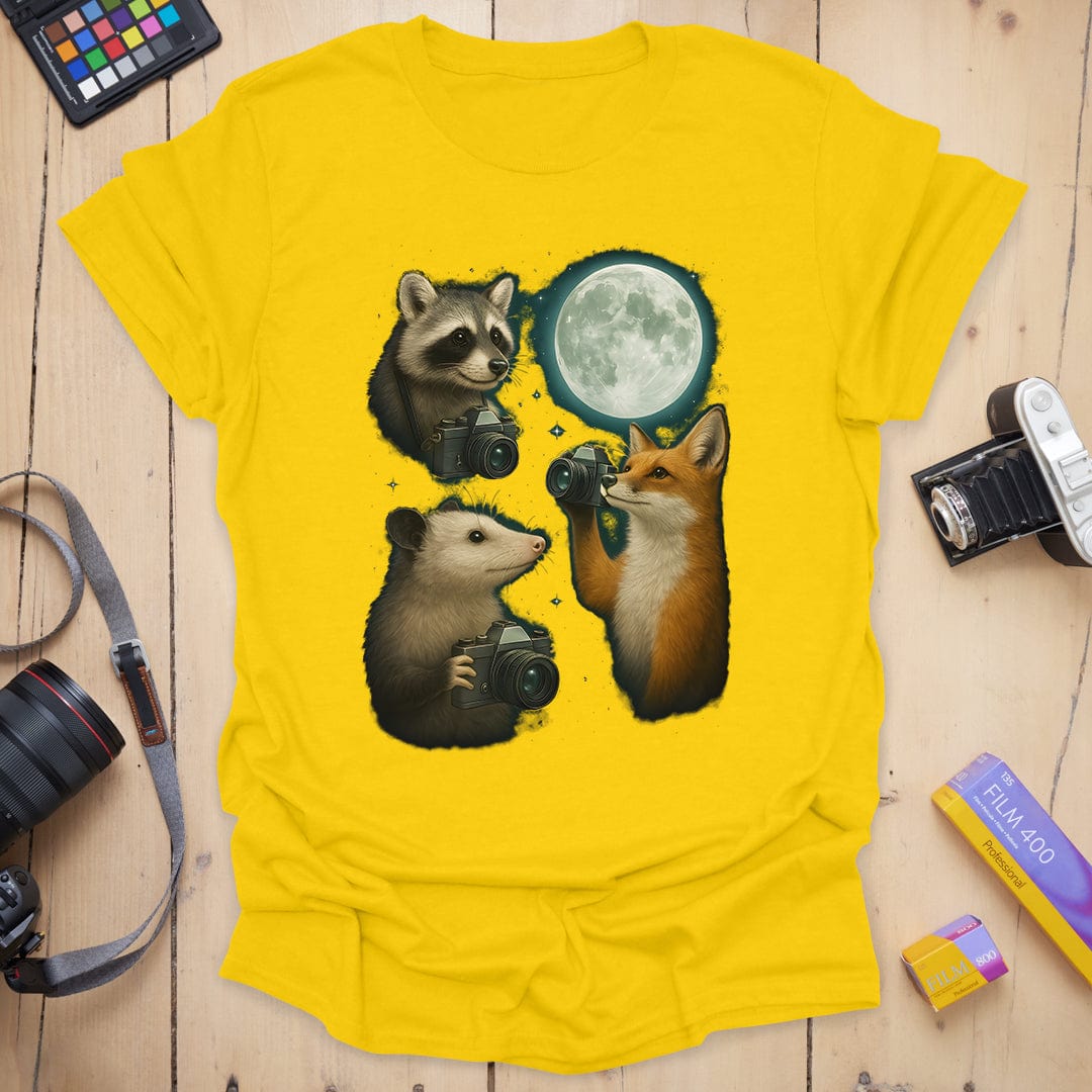 Three Photographers Moon T-Shirt