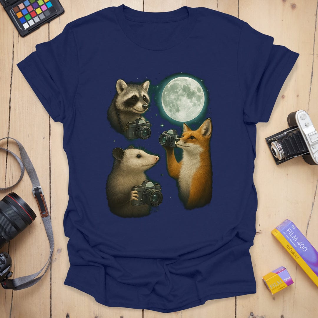 Three Photographers Moon T-Shirt