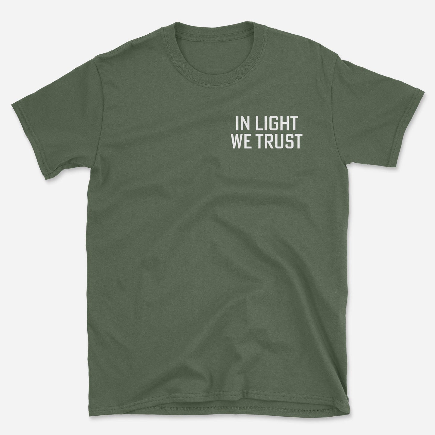 In Light We Trust Badge T-Shirt
