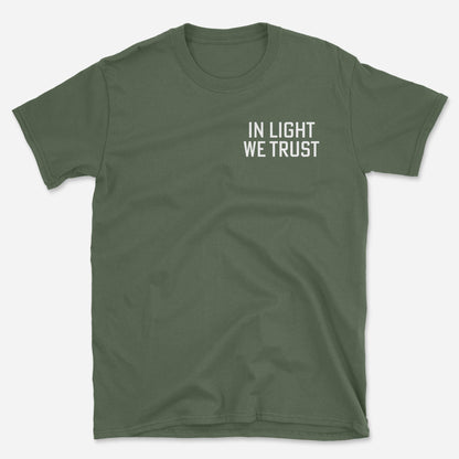 In Light We Trust Badge T-Shirt