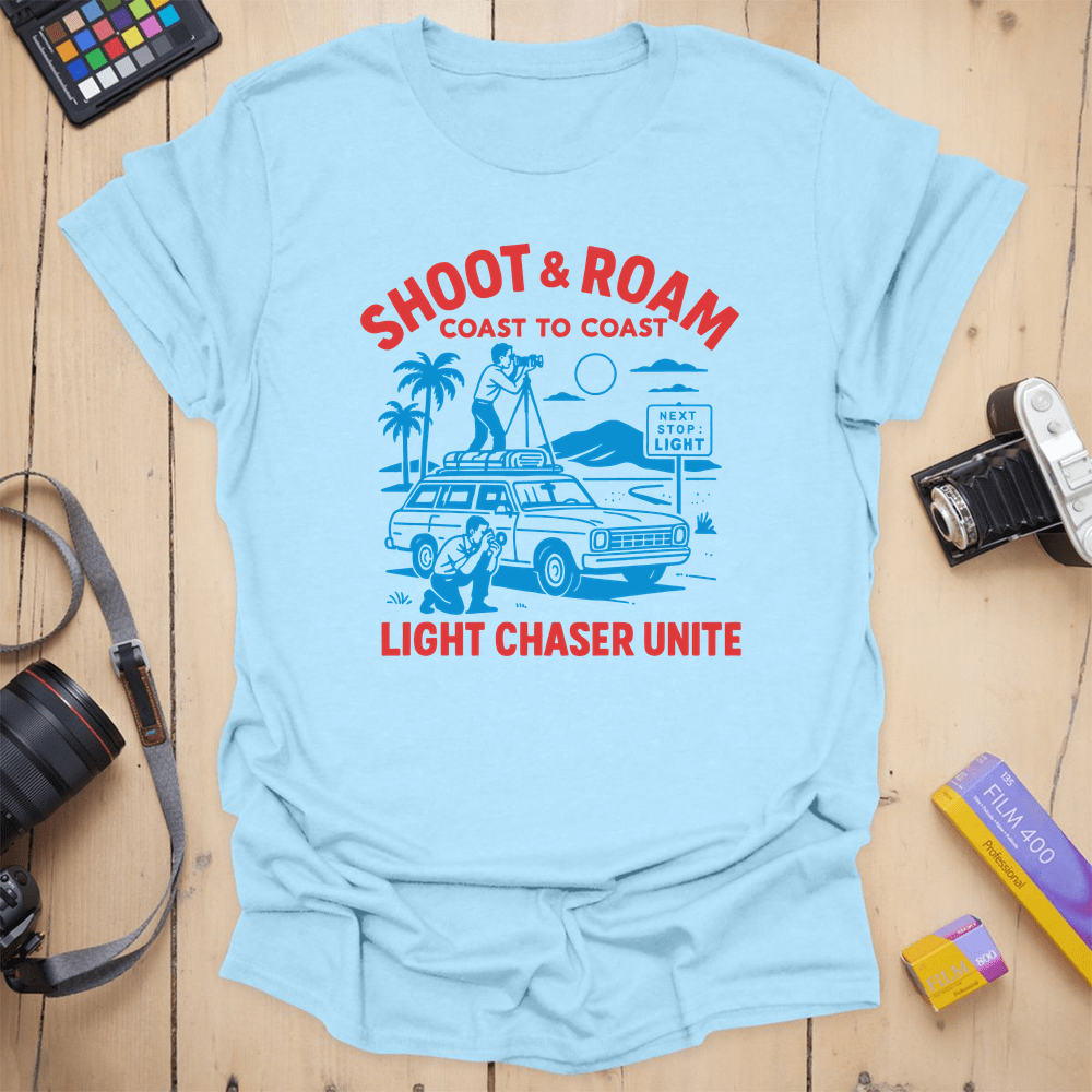 557 Shoot And Roam Light Tee - Light Blue