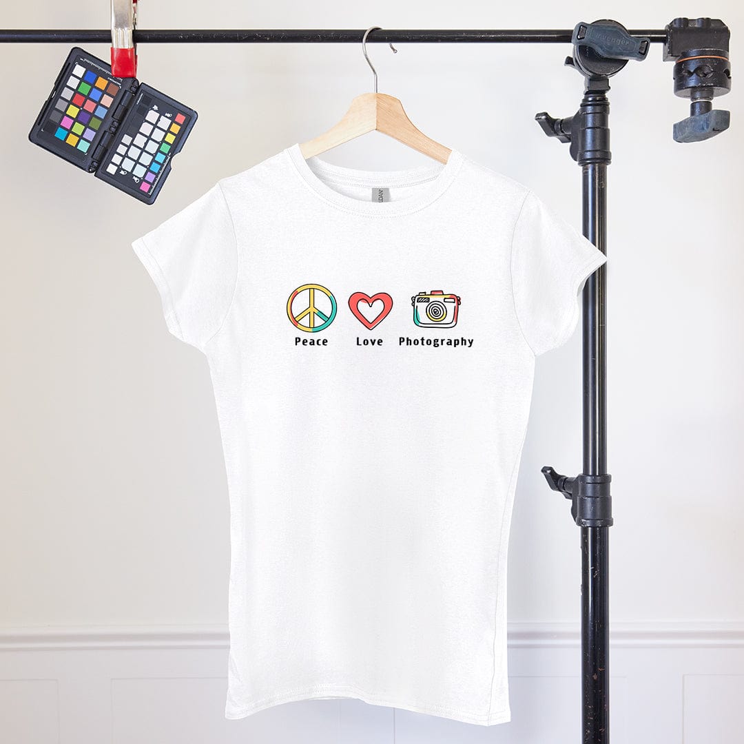 Peace Love and Photography Women's T-Shirt