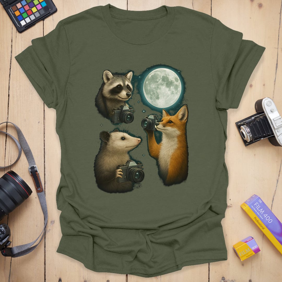 Three Photographers Moon T-Shirt