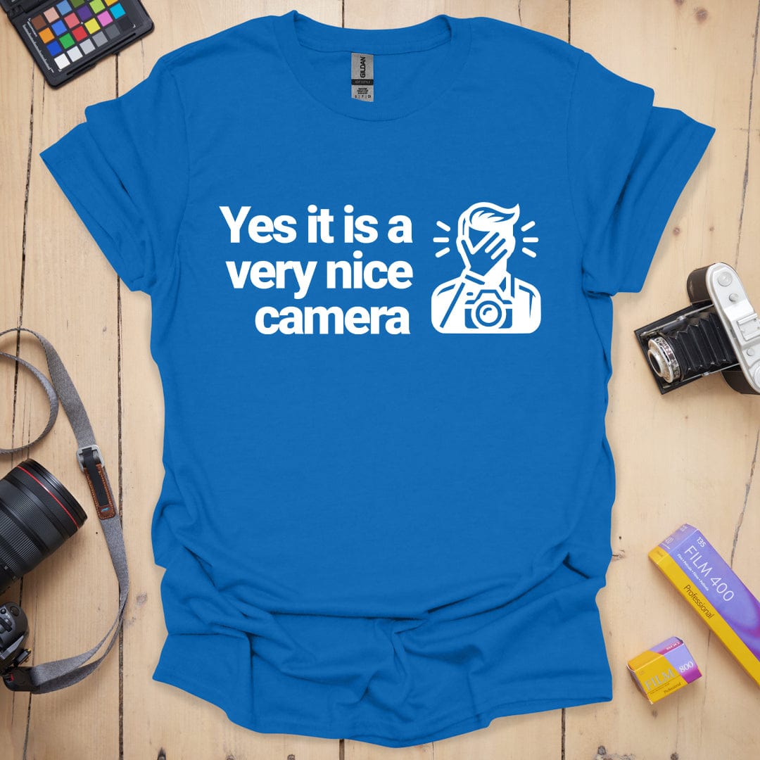 Yes it is a Very Nice Camera T-Shirt